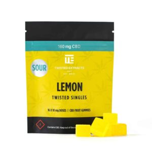 sour lemon | cbd | 160mg cbd | twisted singles