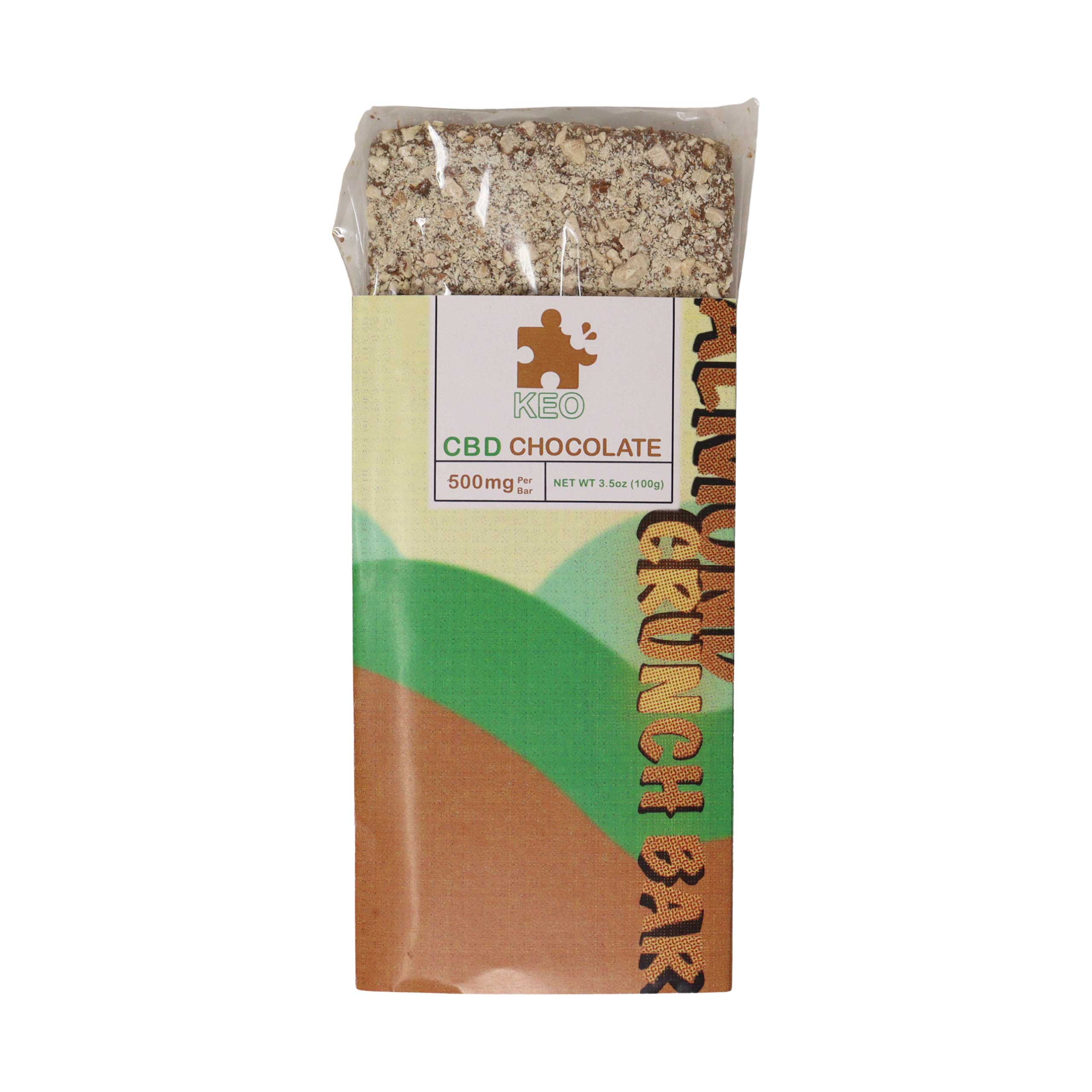 Almond Crunch Bar Chocolate 500mg CBD | Premium Relief - Image 2